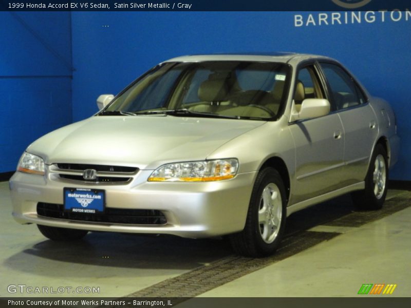 Satin Silver Metallic / Gray 1999 Honda Accord EX V6 Sedan