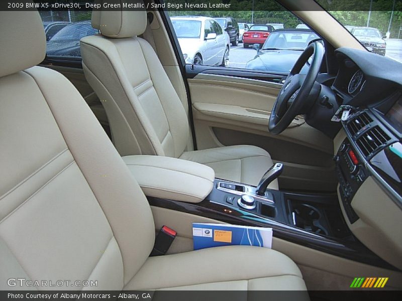 Deep Green Metallic / Sand Beige Nevada Leather 2009 BMW X5 xDrive30i