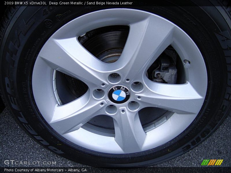 Deep Green Metallic / Sand Beige Nevada Leather 2009 BMW X5 xDrive30i