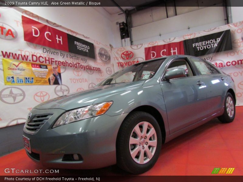 Aloe Green Metallic / Bisque 2009 Toyota Camry XLE