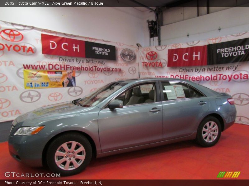 Aloe Green Metallic / Bisque 2009 Toyota Camry XLE