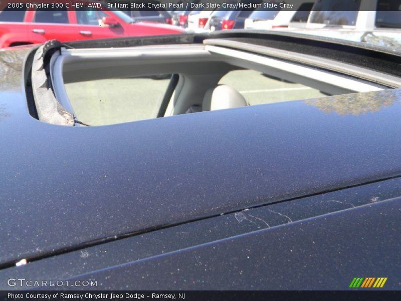 Brilliant Black Crystal Pearl / Dark Slate Gray/Medium Slate Gray 2005 Chrysler 300 C HEMI AWD