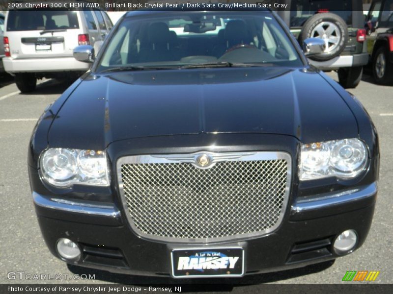 Brilliant Black Crystal Pearl / Dark Slate Gray/Medium Slate Gray 2005 Chrysler 300 C HEMI AWD