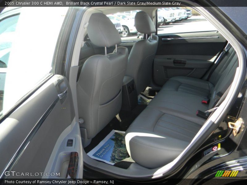 Brilliant Black Crystal Pearl / Dark Slate Gray/Medium Slate Gray 2005 Chrysler 300 C HEMI AWD