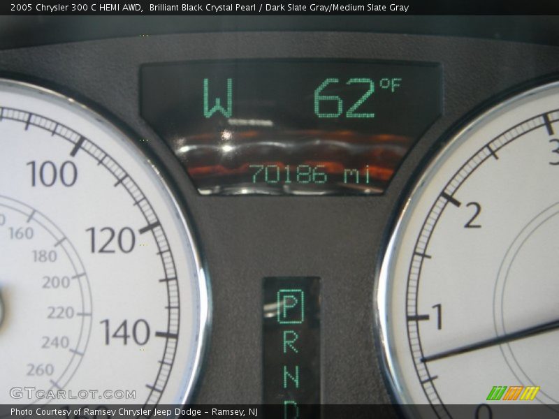 Brilliant Black Crystal Pearl / Dark Slate Gray/Medium Slate Gray 2005 Chrysler 300 C HEMI AWD