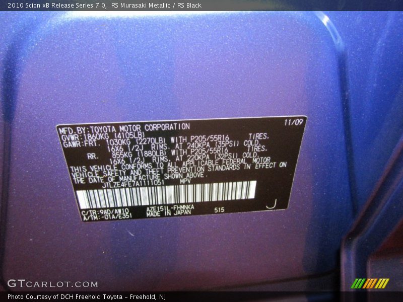 9AD - 2010 Scion xB Release Series 7.0