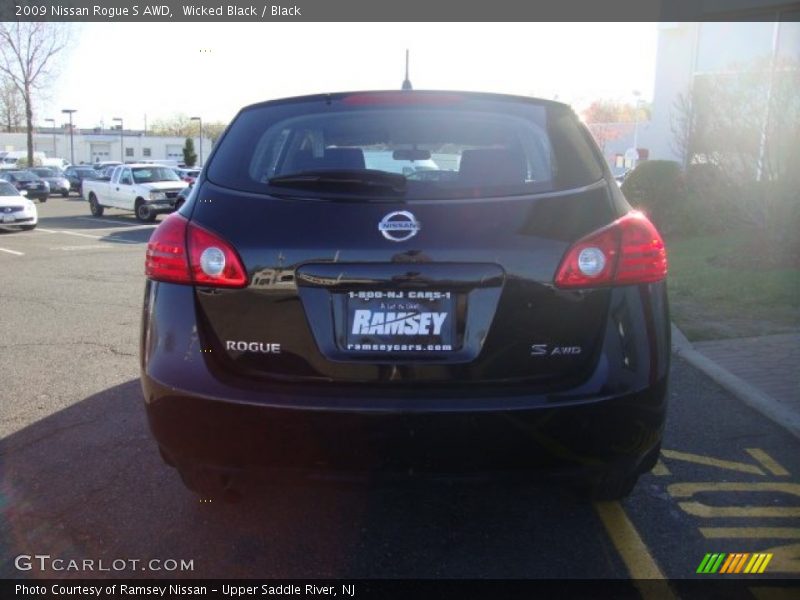 Wicked Black / Black 2009 Nissan Rogue S AWD