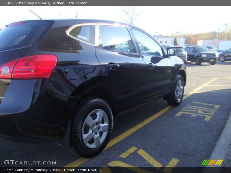 Wicked Black / Black 2009 Nissan Rogue S AWD