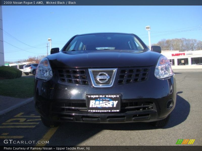 Wicked Black / Black 2009 Nissan Rogue S AWD