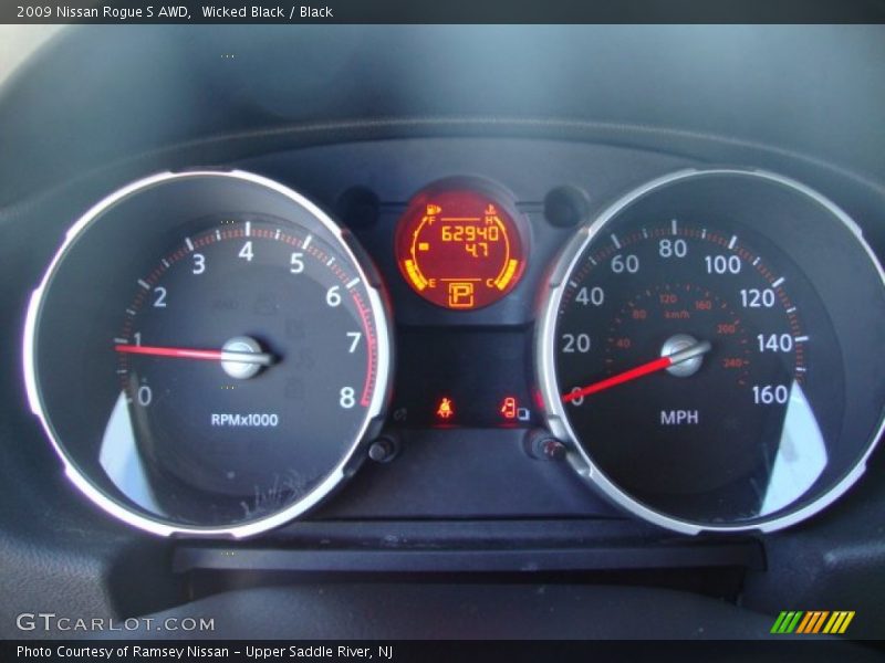 Wicked Black / Black 2009 Nissan Rogue S AWD