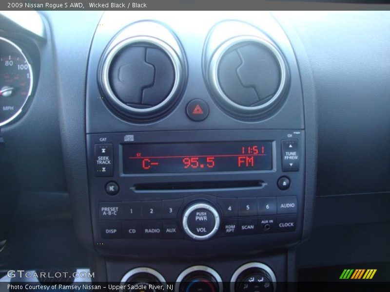 Wicked Black / Black 2009 Nissan Rogue S AWD