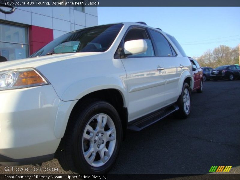 Aspen White Pearl / Saddle 2006 Acura MDX Touring