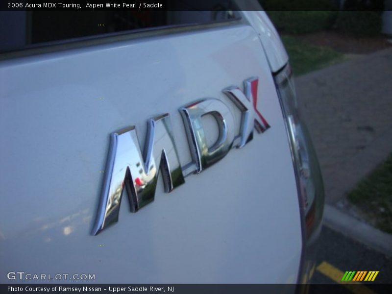 Aspen White Pearl / Saddle 2006 Acura MDX Touring