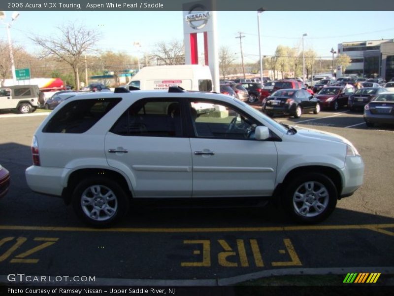 Aspen White Pearl / Saddle 2006 Acura MDX Touring