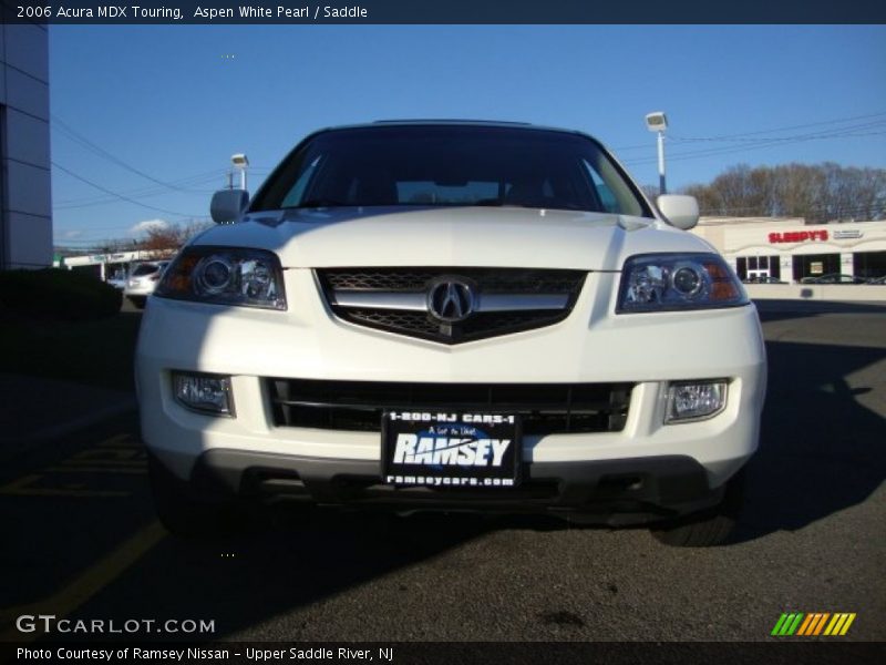 Aspen White Pearl / Saddle 2006 Acura MDX Touring