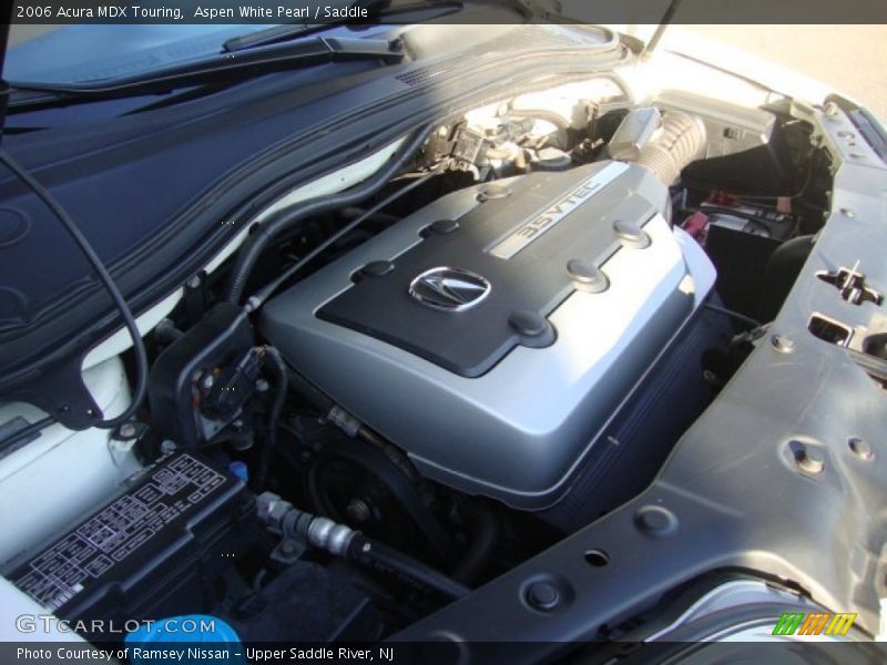 Aspen White Pearl / Saddle 2006 Acura MDX Touring