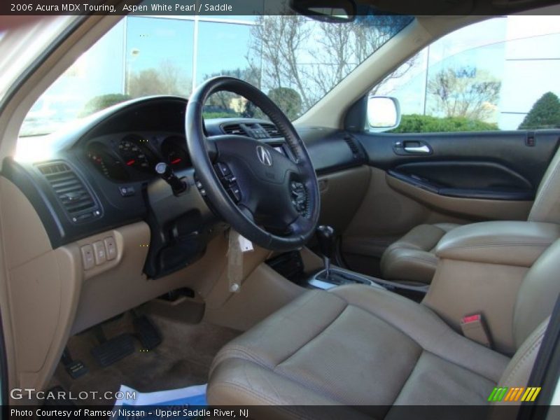 Aspen White Pearl / Saddle 2006 Acura MDX Touring