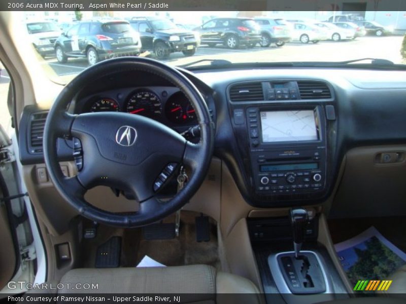 Aspen White Pearl / Saddle 2006 Acura MDX Touring