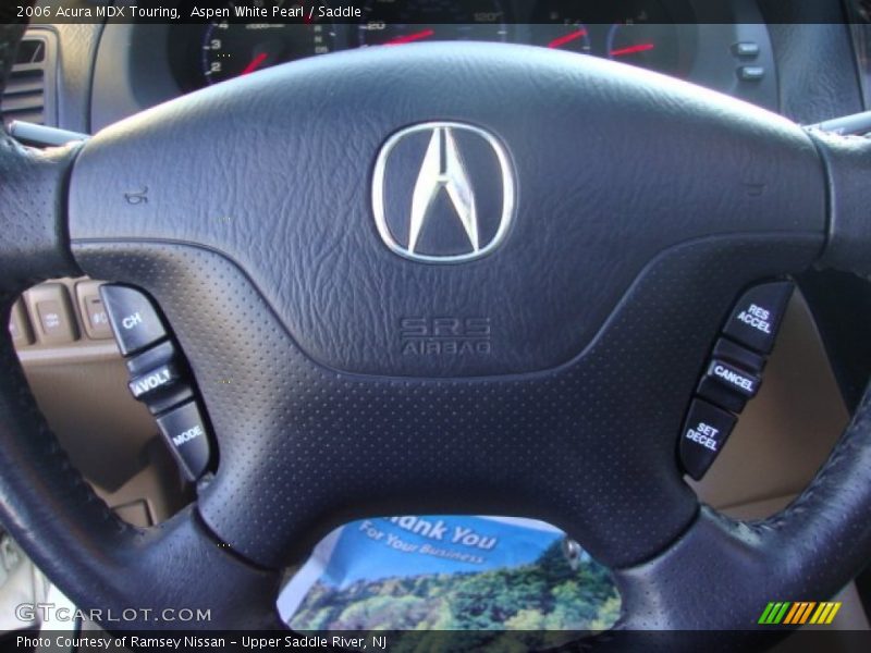 Aspen White Pearl / Saddle 2006 Acura MDX Touring