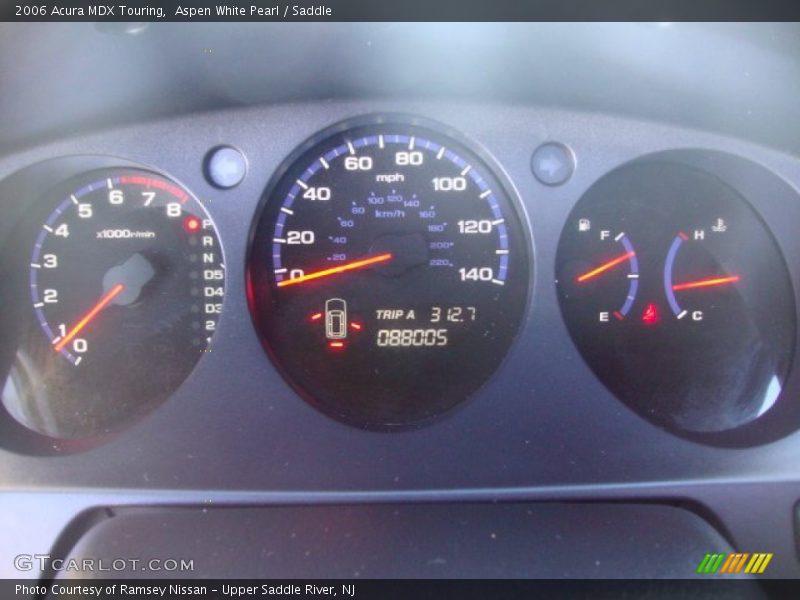 Aspen White Pearl / Saddle 2006 Acura MDX Touring