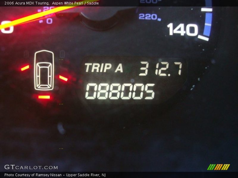 Aspen White Pearl / Saddle 2006 Acura MDX Touring