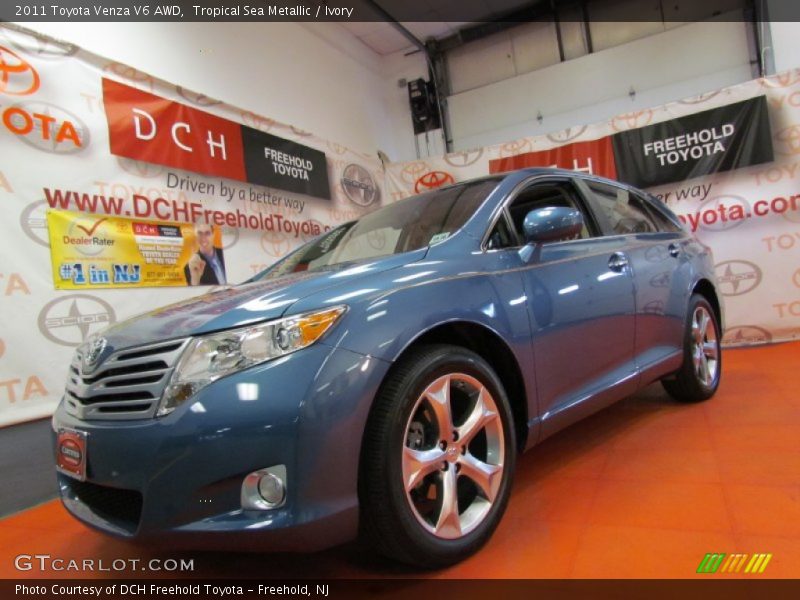 Tropical Sea Metallic / Ivory 2011 Toyota Venza V6 AWD