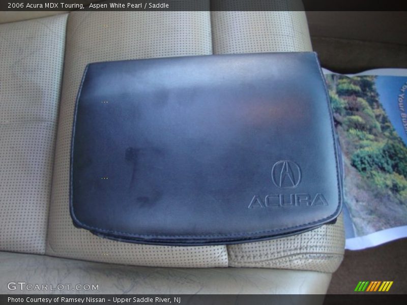 Aspen White Pearl / Saddle 2006 Acura MDX Touring