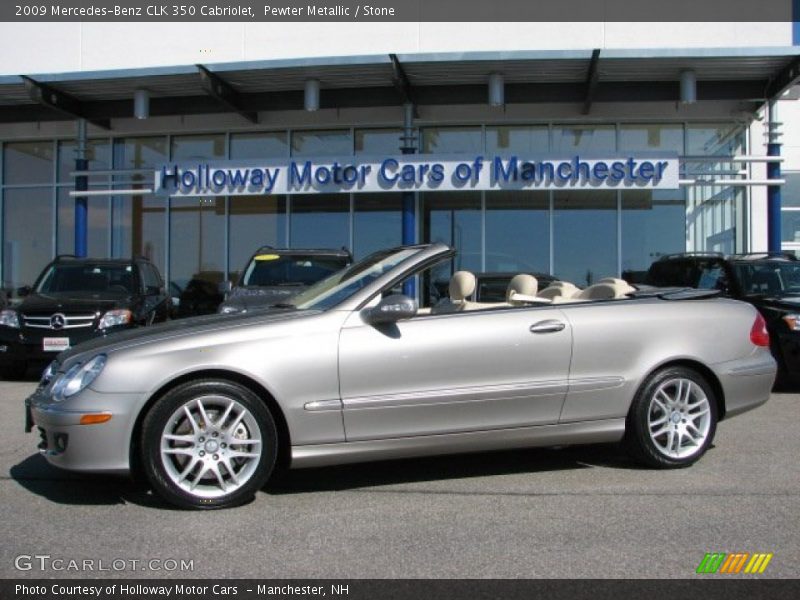 Pewter Metallic / Stone 2009 Mercedes-Benz CLK 350 Cabriolet