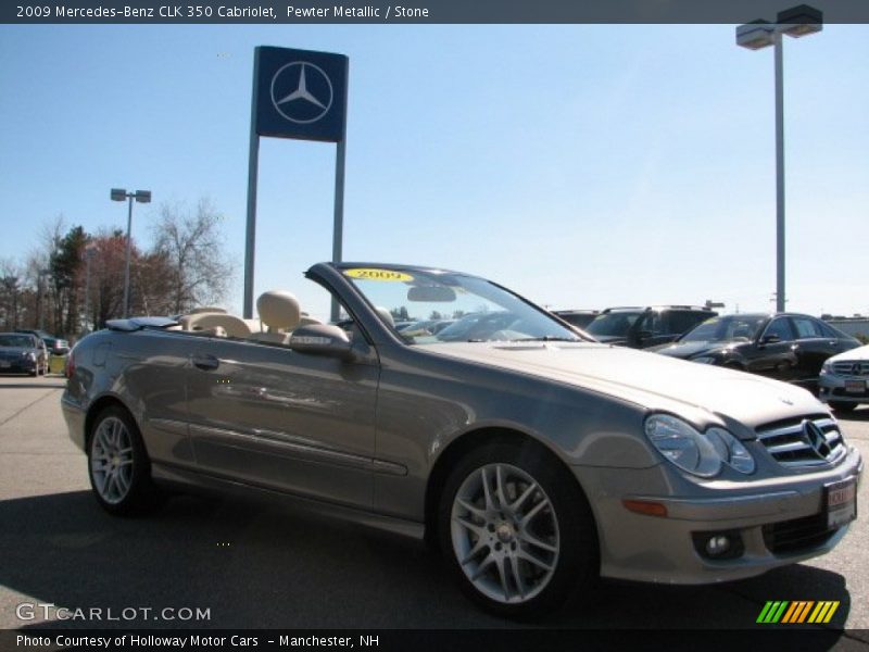 Pewter Metallic / Stone 2009 Mercedes-Benz CLK 350 Cabriolet