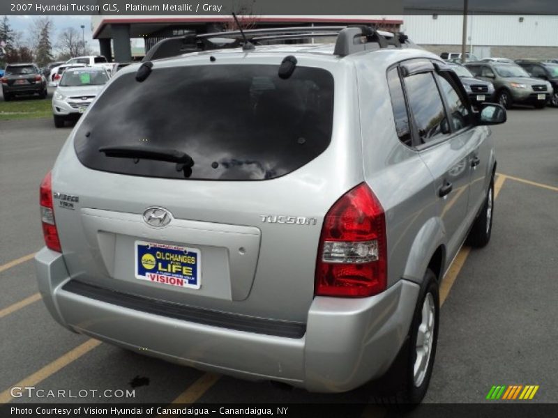 Platinum Metallic / Gray 2007 Hyundai Tucson GLS