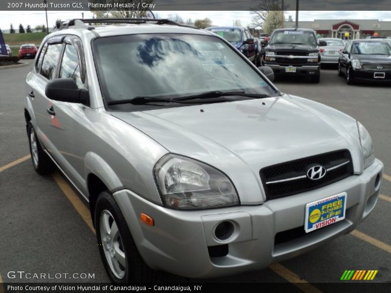 Platinum Metallic / Gray 2007 Hyundai Tucson GLS