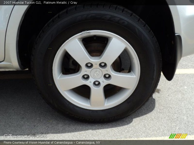 Platinum Metallic / Gray 2007 Hyundai Tucson GLS