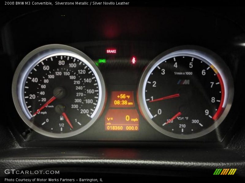 Silverstone Metallic / Silver Novillo Leather 2008 BMW M3 Convertible