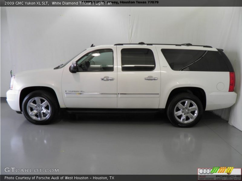 White Diamond Tricoat / Light Tan 2009 GMC Yukon XL SLT
