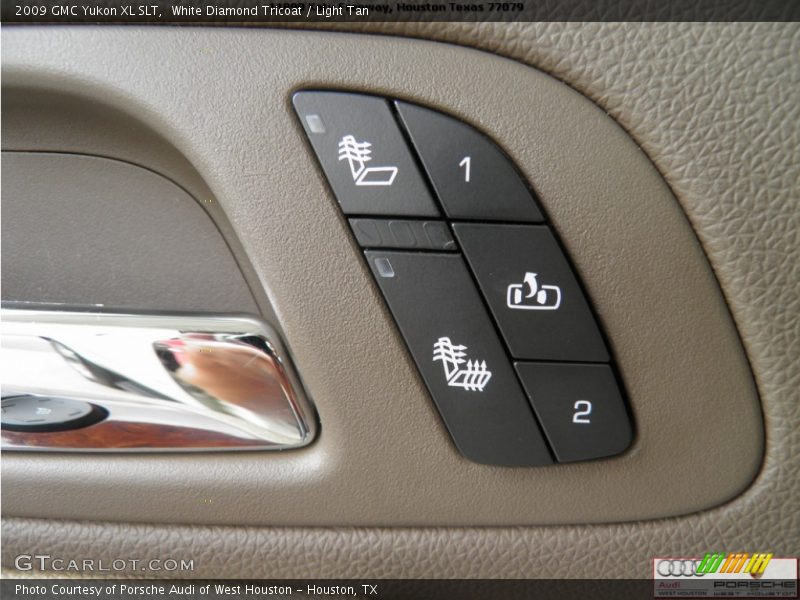 White Diamond Tricoat / Light Tan 2009 GMC Yukon XL SLT