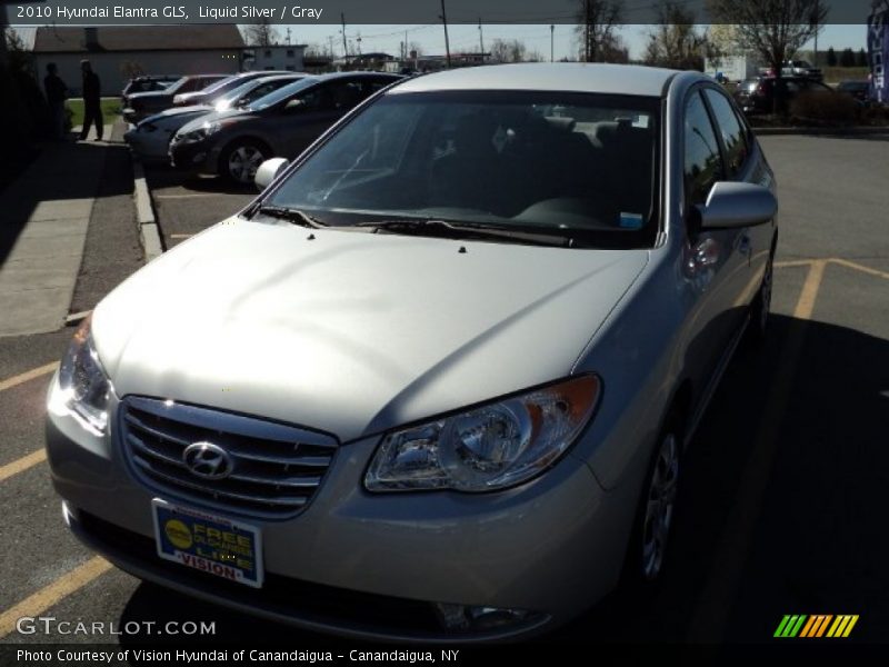 Liquid Silver / Gray 2010 Hyundai Elantra GLS