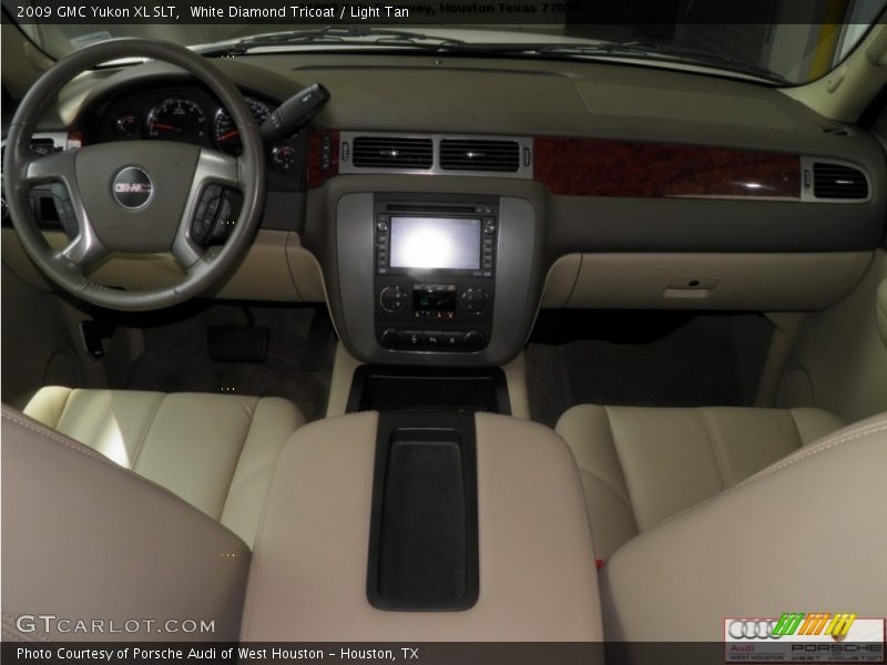 White Diamond Tricoat / Light Tan 2009 GMC Yukon XL SLT