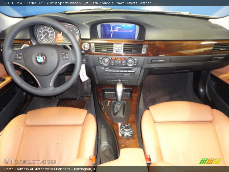 Jet Black / Saddle Brown Dakota Leather 2011 BMW 3 Series 328i xDrive Sports Wagon
