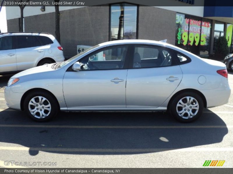 Liquid Silver / Gray 2010 Hyundai Elantra GLS