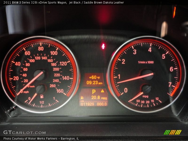Jet Black / Saddle Brown Dakota Leather 2011 BMW 3 Series 328i xDrive Sports Wagon