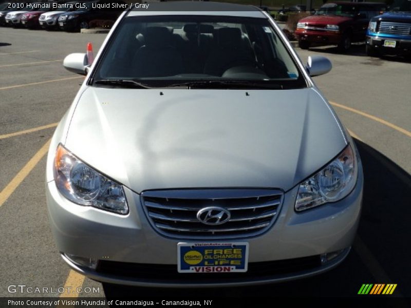 Liquid Silver / Gray 2010 Hyundai Elantra GLS