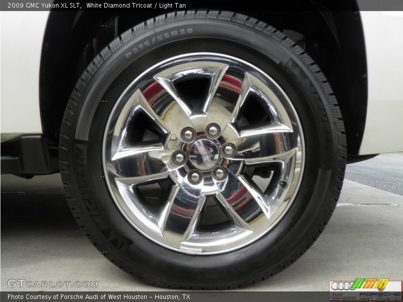 White Diamond Tricoat / Light Tan 2009 GMC Yukon XL SLT