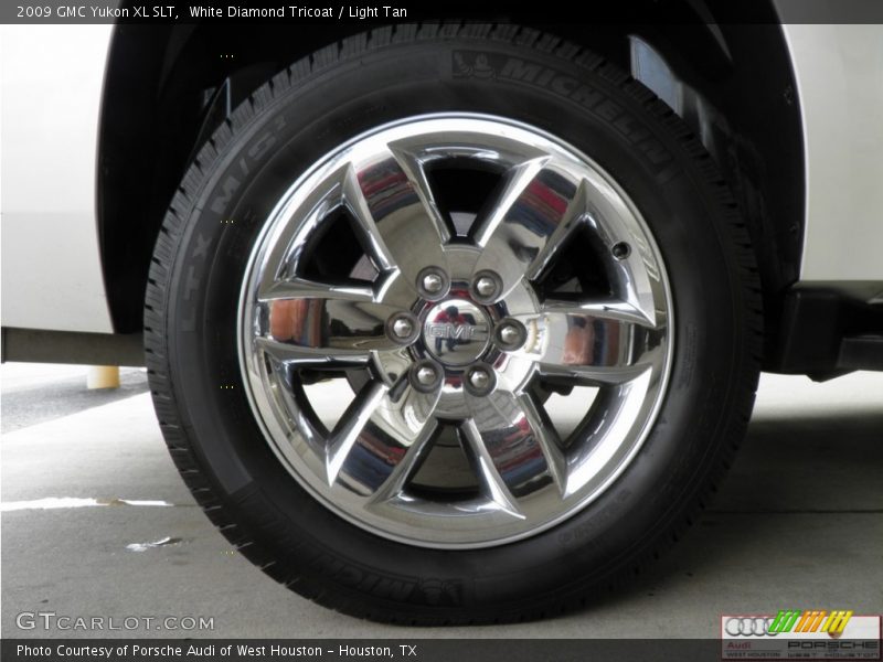 White Diamond Tricoat / Light Tan 2009 GMC Yukon XL SLT