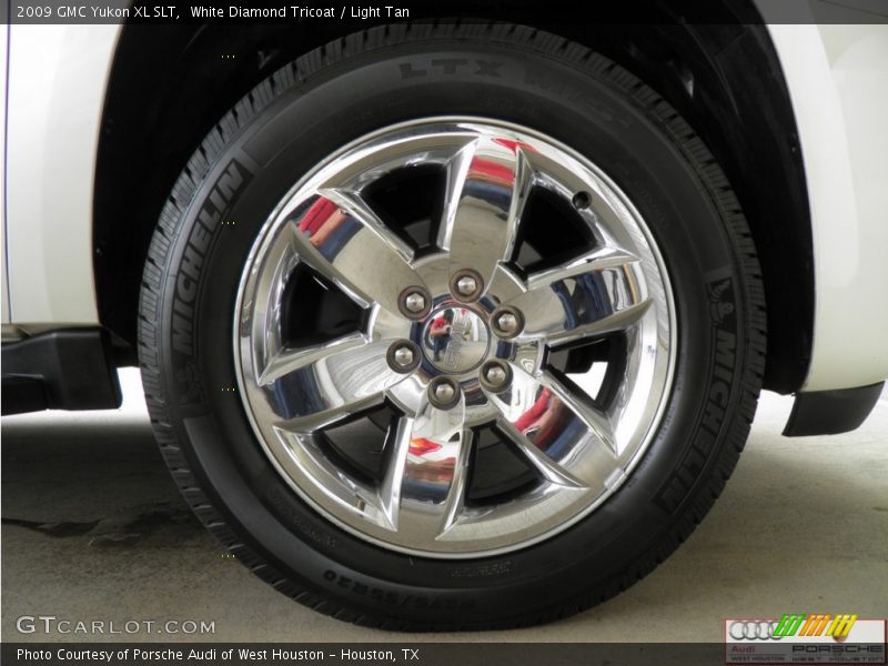 White Diamond Tricoat / Light Tan 2009 GMC Yukon XL SLT