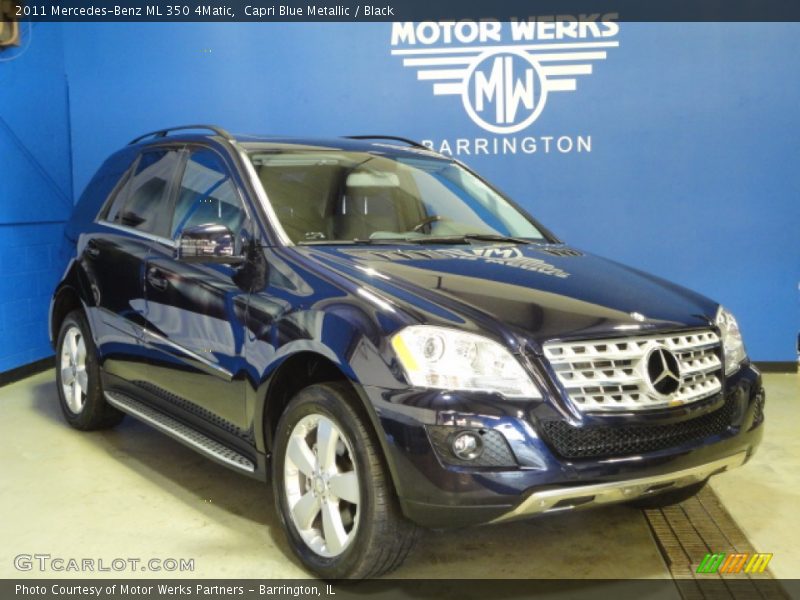 Capri Blue Metallic / Black 2011 Mercedes-Benz ML 350 4Matic