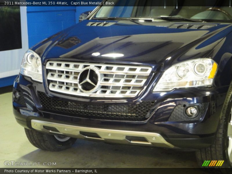 Capri Blue Metallic / Black 2011 Mercedes-Benz ML 350 4Matic