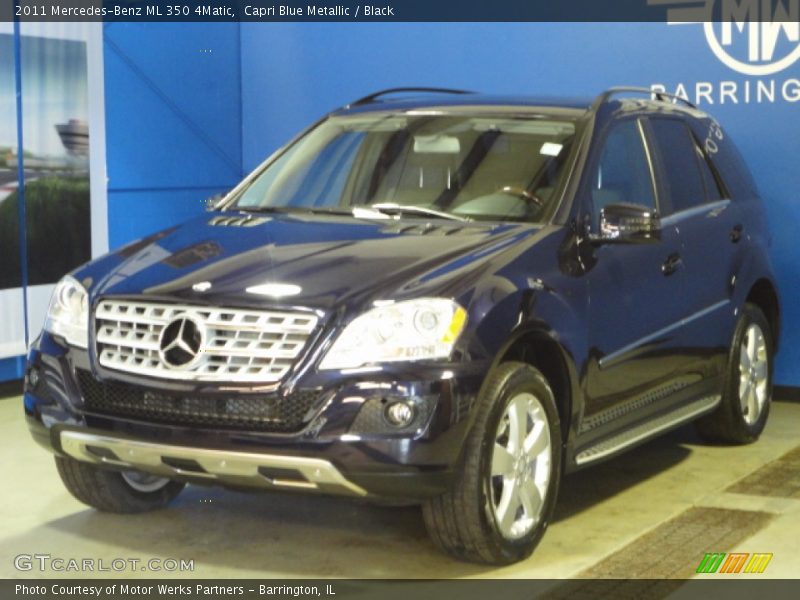 Capri Blue Metallic / Black 2011 Mercedes-Benz ML 350 4Matic