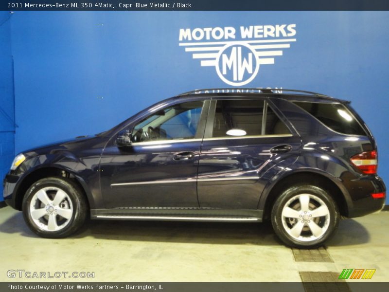 Capri Blue Metallic / Black 2011 Mercedes-Benz ML 350 4Matic