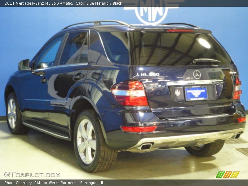 Capri Blue Metallic / Black 2011 Mercedes-Benz ML 350 4Matic