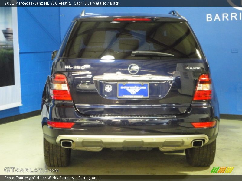 Capri Blue Metallic / Black 2011 Mercedes-Benz ML 350 4Matic